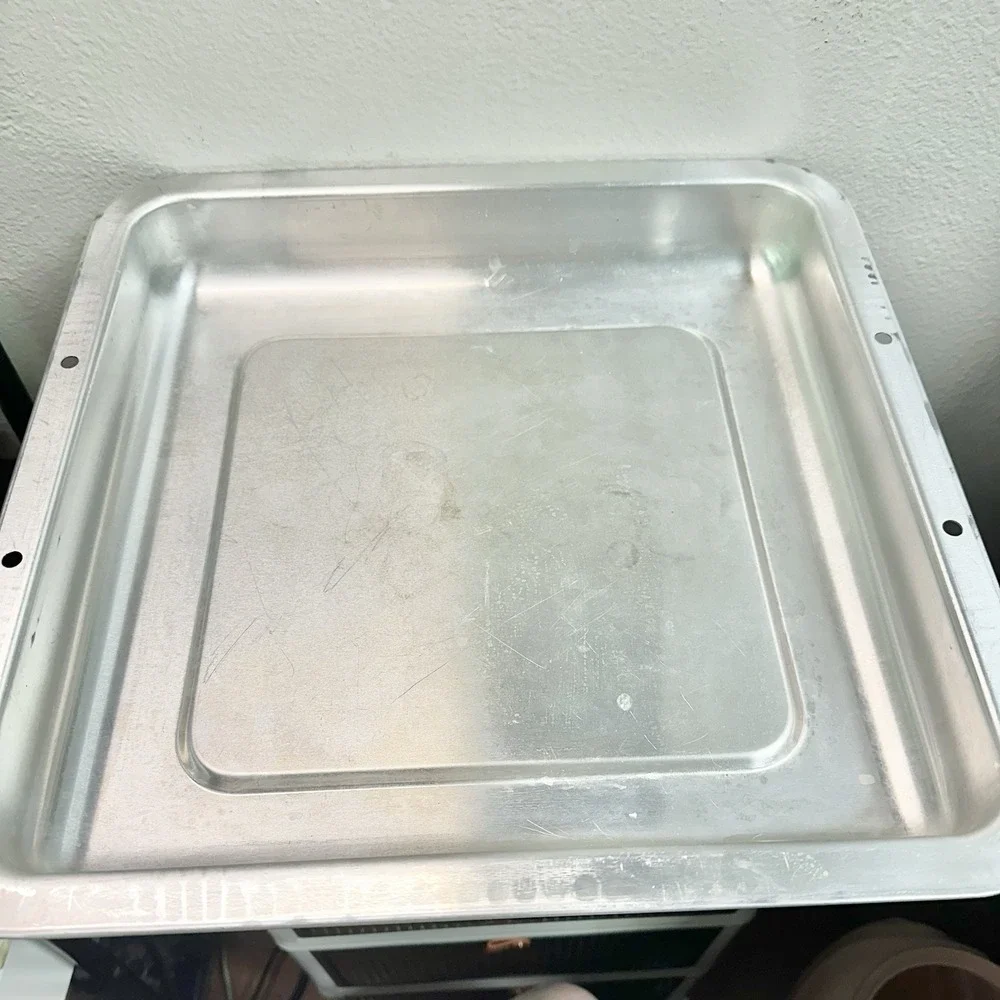 Aluminum Square Steamer Drip Pan Removable Slotted Insert 15.5